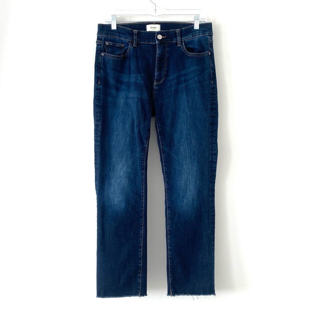 DL1961 Women's Mara Straight Jeans Dark Blue Ankle Jeans 30 Boho Preppy Casual
